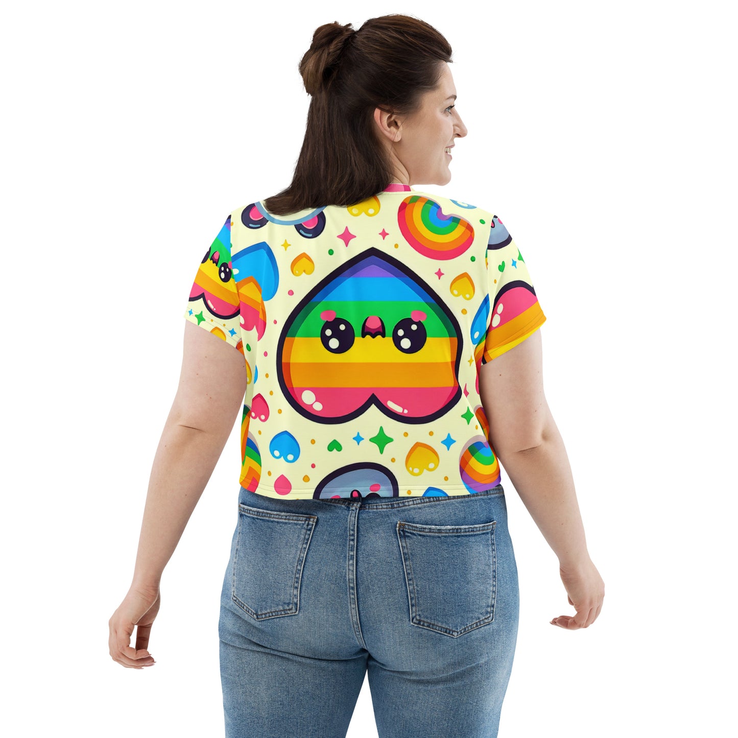 Rainbow Candyland All-Over Print Crop Tee