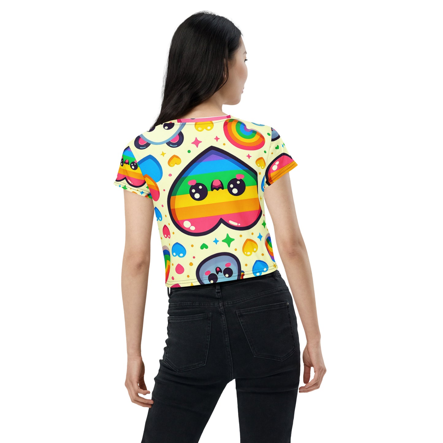 Rainbow Candyland All-Over Print Crop Tee