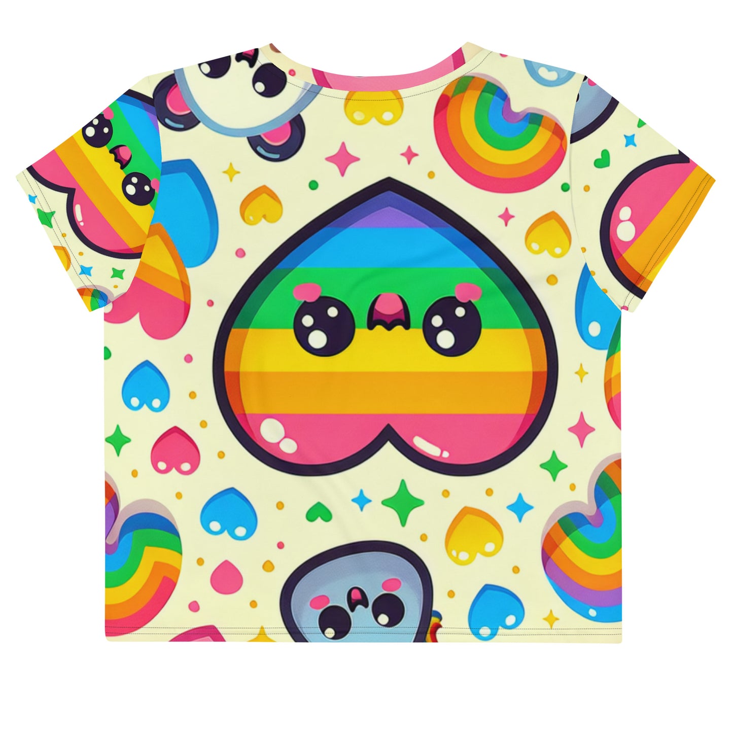 Rainbow Candyland All-Over Print Crop Tee