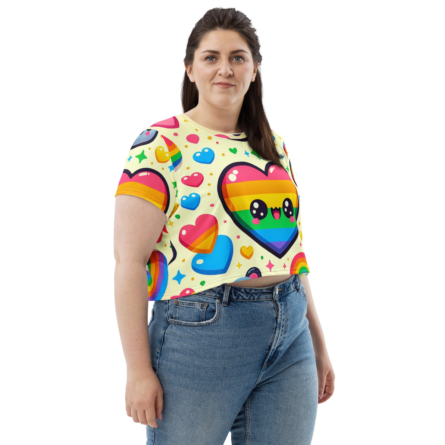 Rainbow Candyland All-Over Print Crop Tee