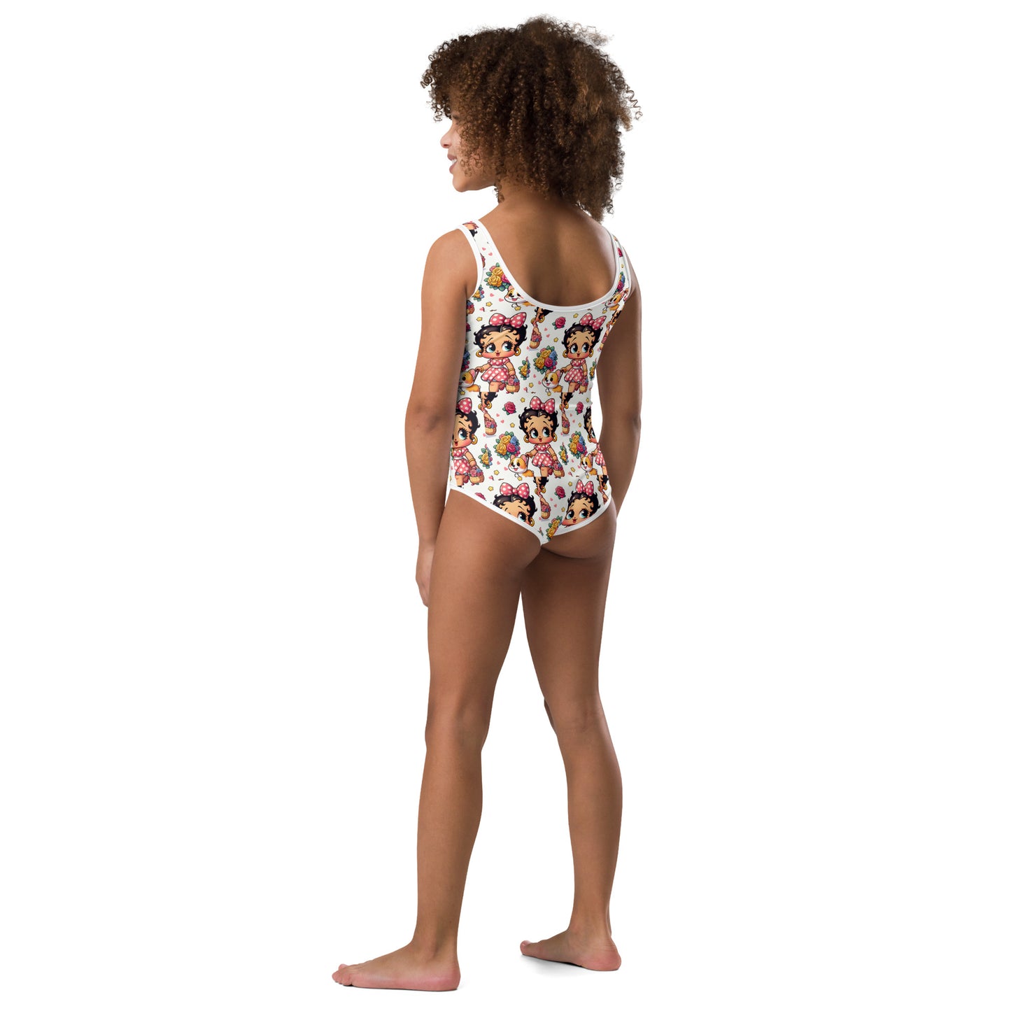 Baby Boop & Corgi All-Over Print Kids Swimsuit