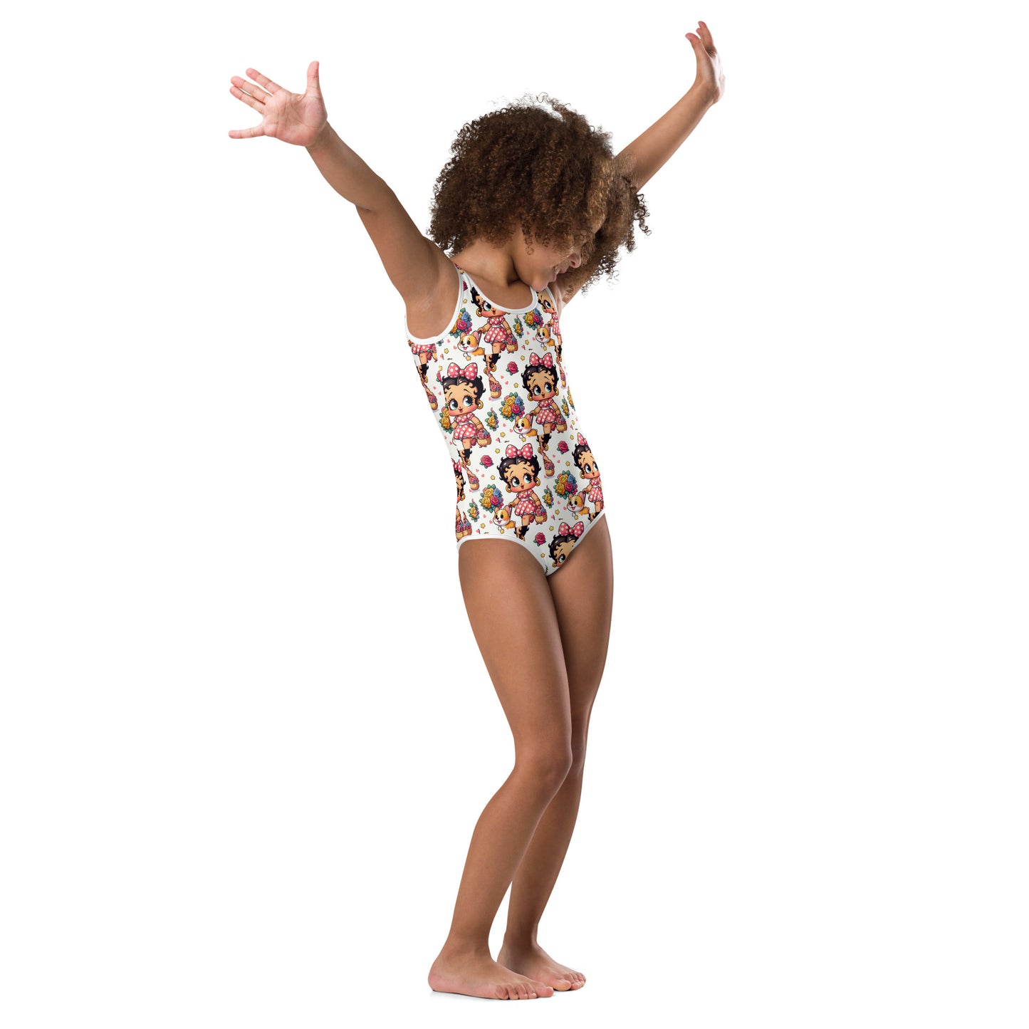 Baby Boop & Corgi All-Over Print Kids Swimsuit