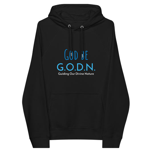 God Be G.O.D.N. Unisex eco raglan hoodie