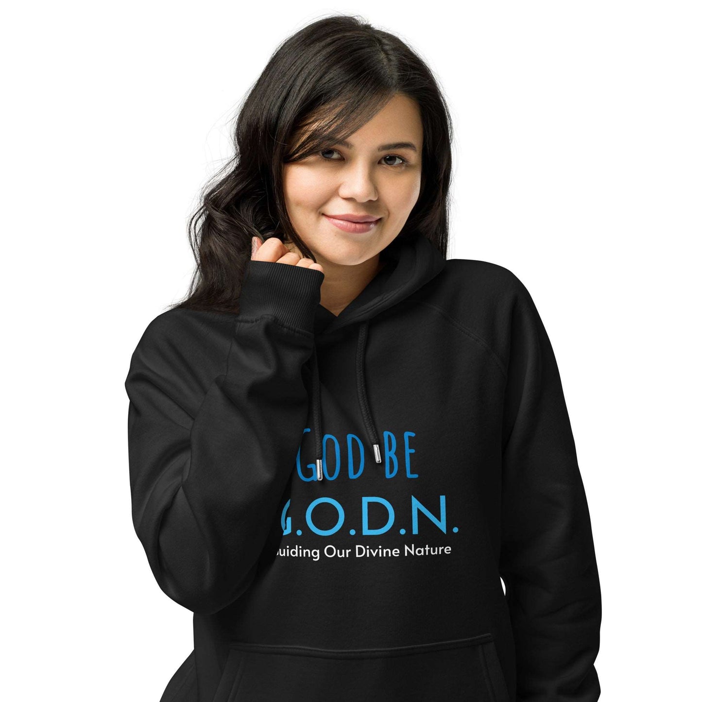 God Be G.O.D.N. Unisex eco raglan hoodie