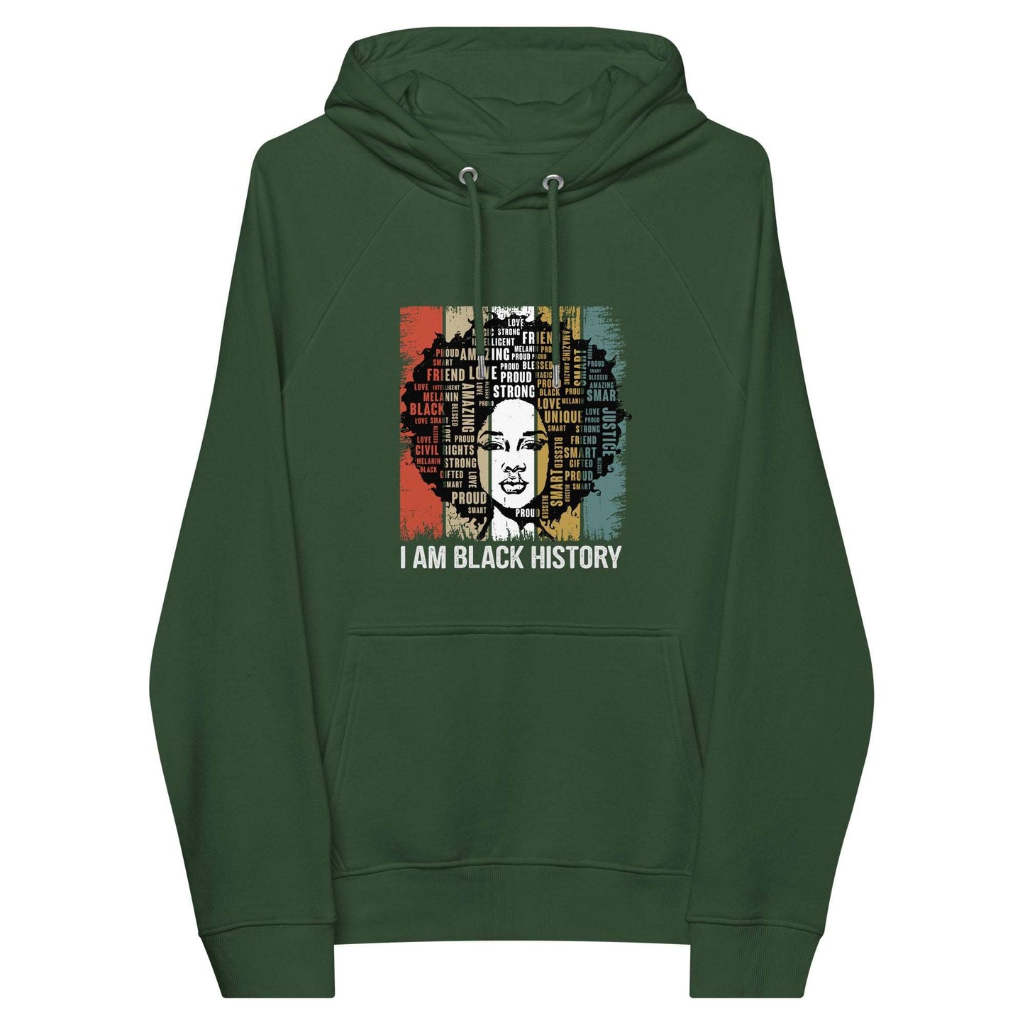 Black History Unisex eco raglan hoodie