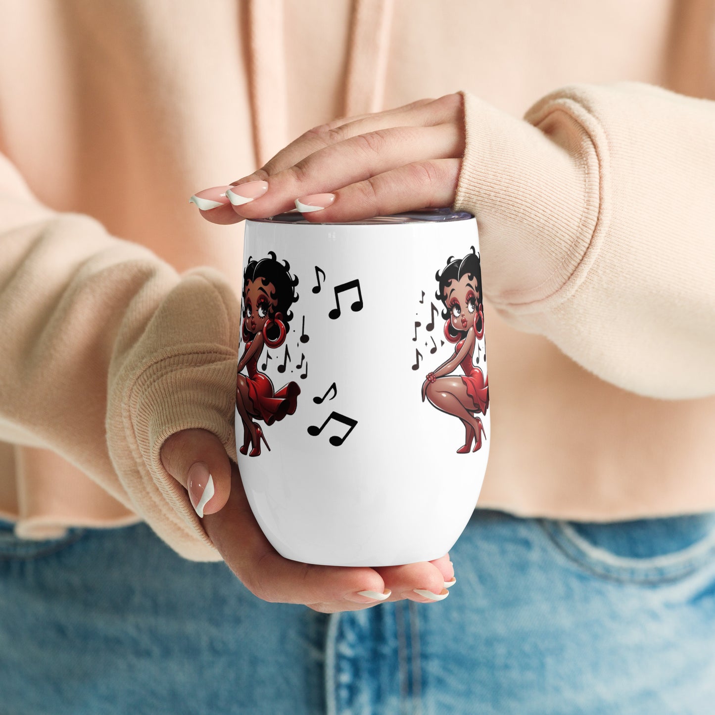 Betty Boop's Musical Wine tumbler