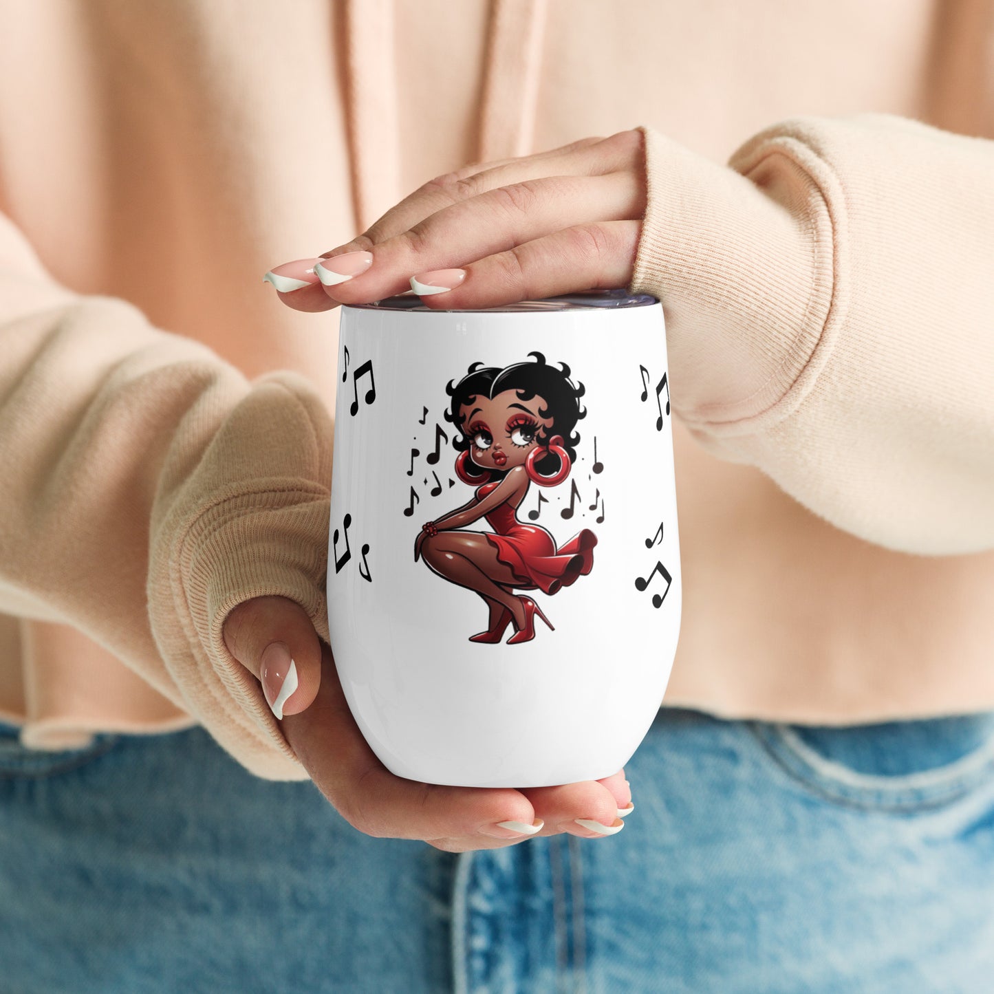 Betty Boop's Musical Wine tumbler