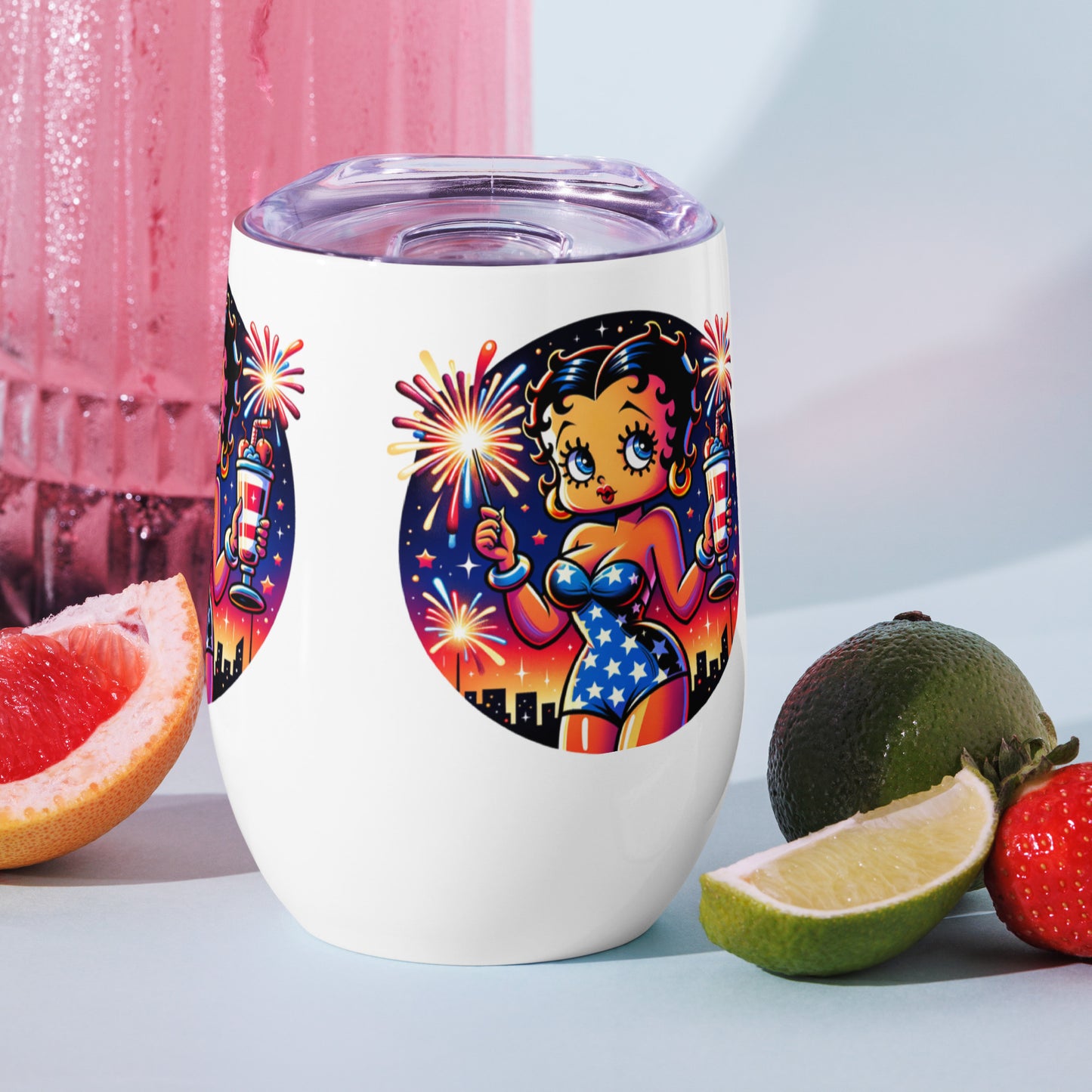 Betty Boop Celebration Wine tumbler