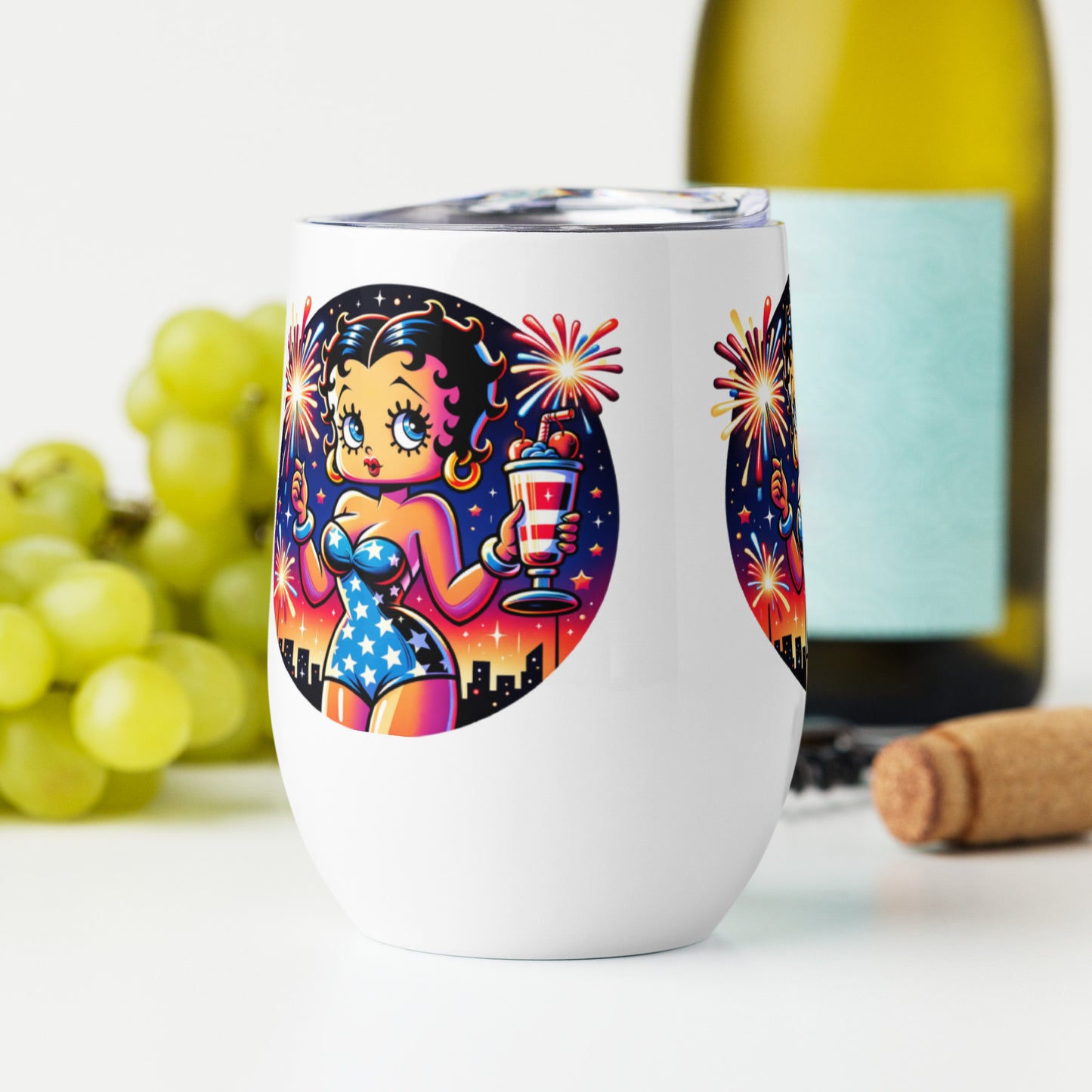 Betty Boop Celebration Wine tumbler