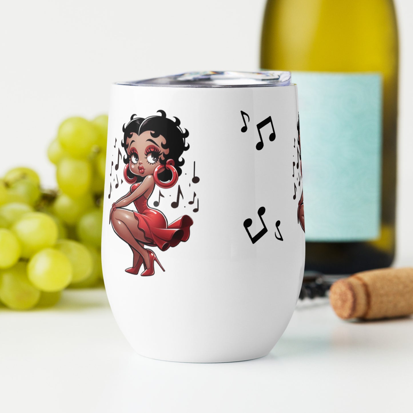 Betty Boop's Musical Wine tumbler