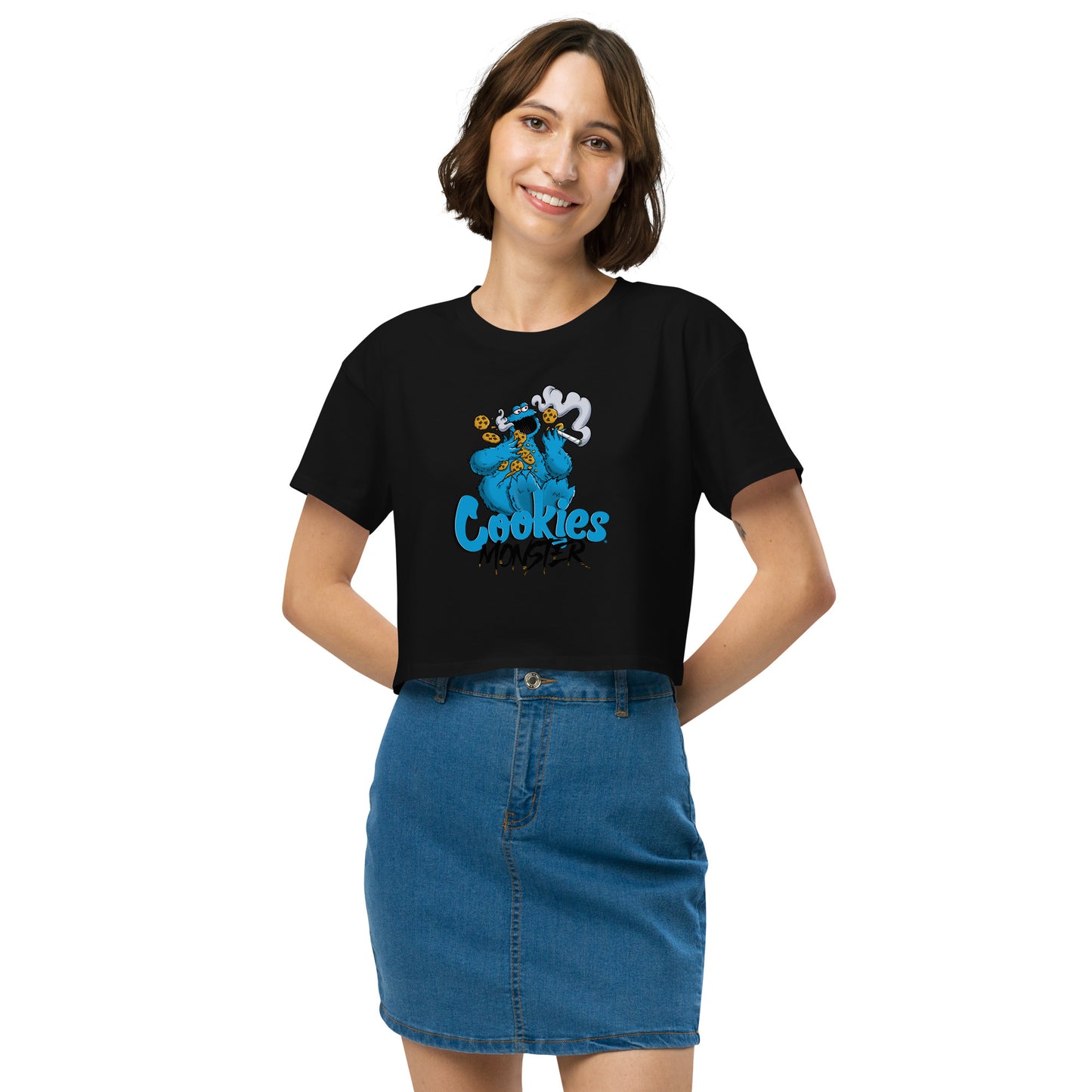 420 Cookies Monster Weed Life High Times Women’s crop top