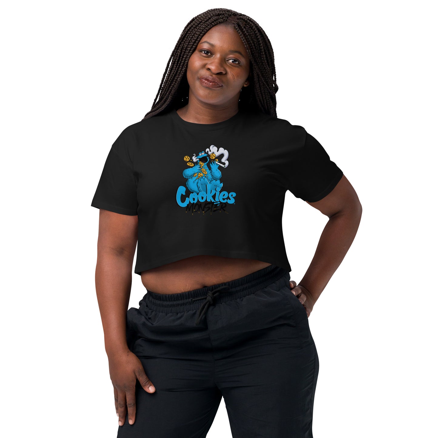 420 Cookies Monster Weed Life High Times Women’s crop top