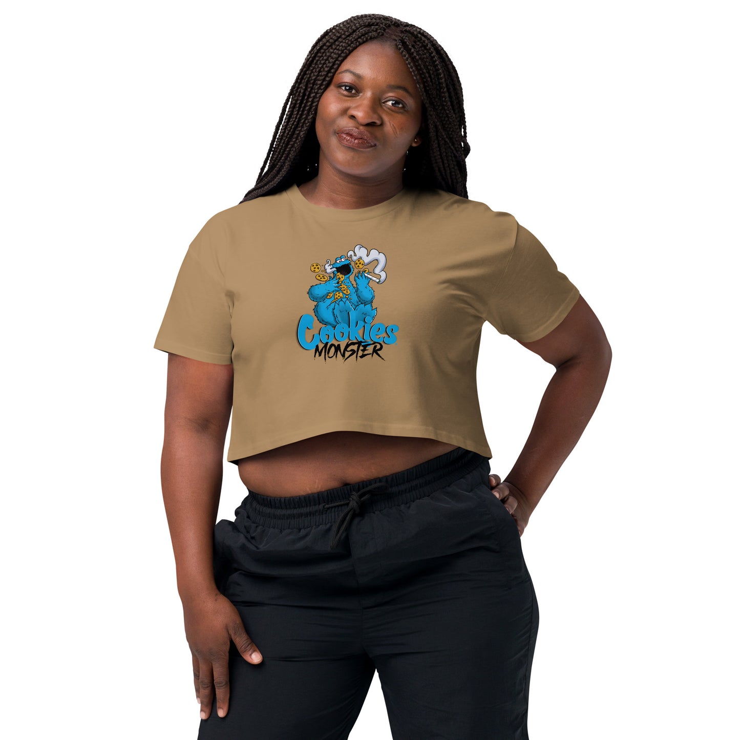 420 Cookies Monster Weed Life High Times Women’s crop top