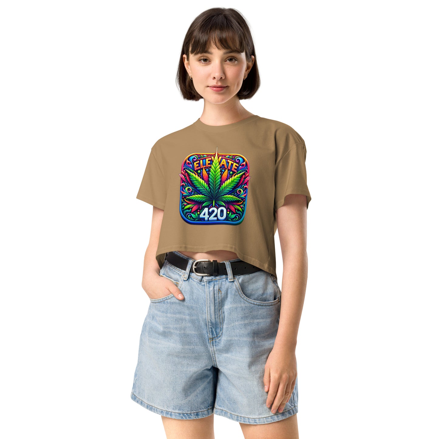 420 Weed Life High Times Women’s crop top